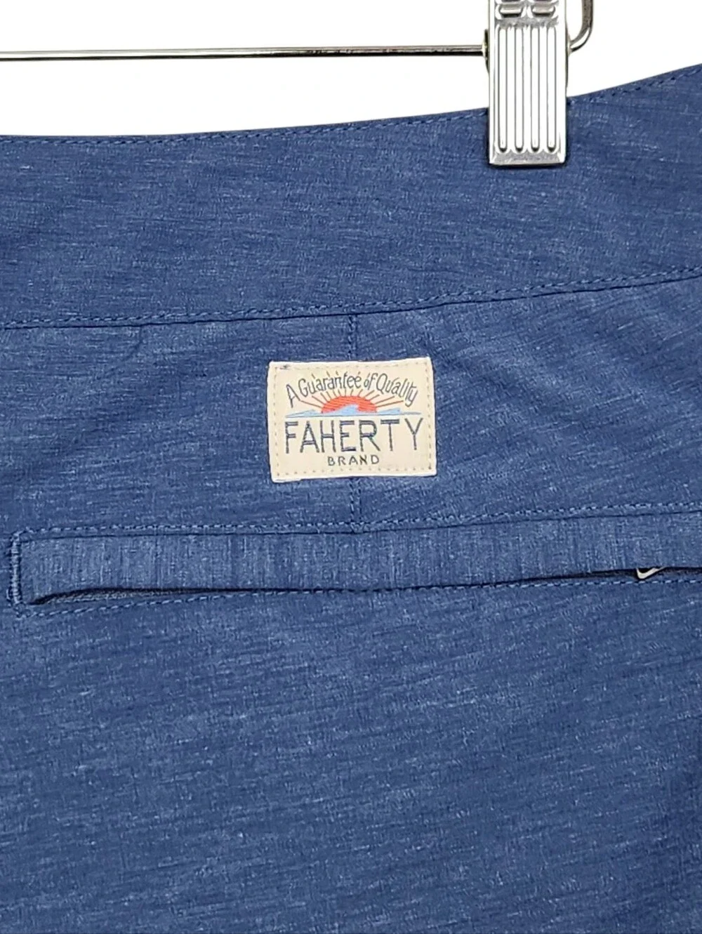Faherty All Day Shorts Chino Blue Mens Size 34